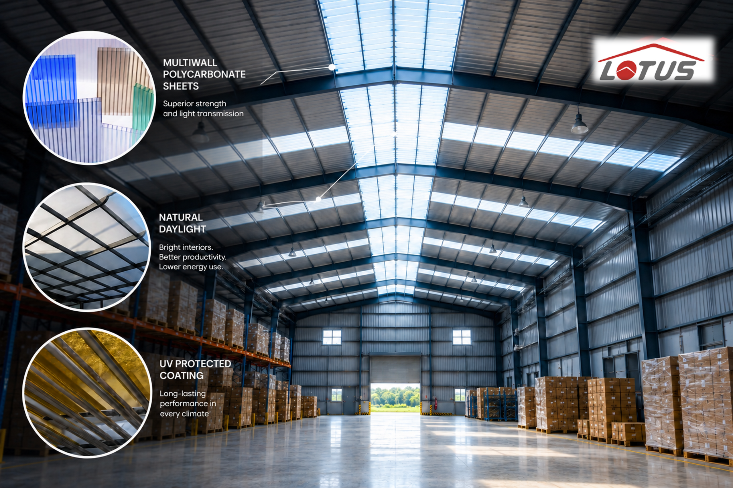Choose the Right Polycarbonate Sheet Thickness | Lotus Roofings